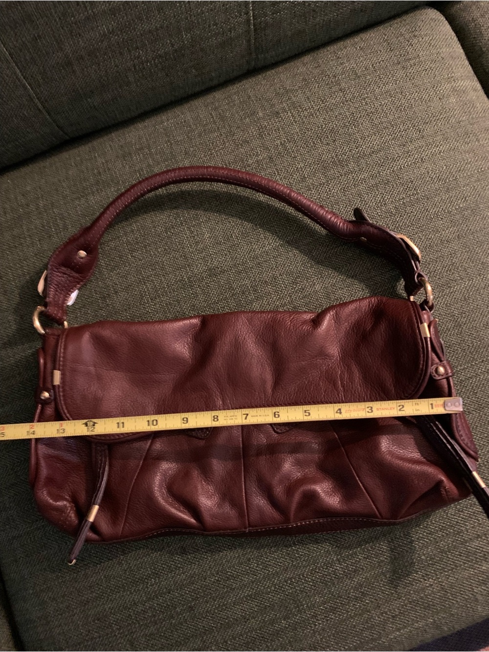 B. MAKOWSKY Leather Shoulder Bag in Deep Burgundy❤️❤️❤️ - Picture 8 of 12